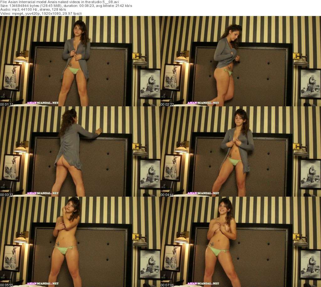 Asian Interracial model Anais naked videos in the studio 5
