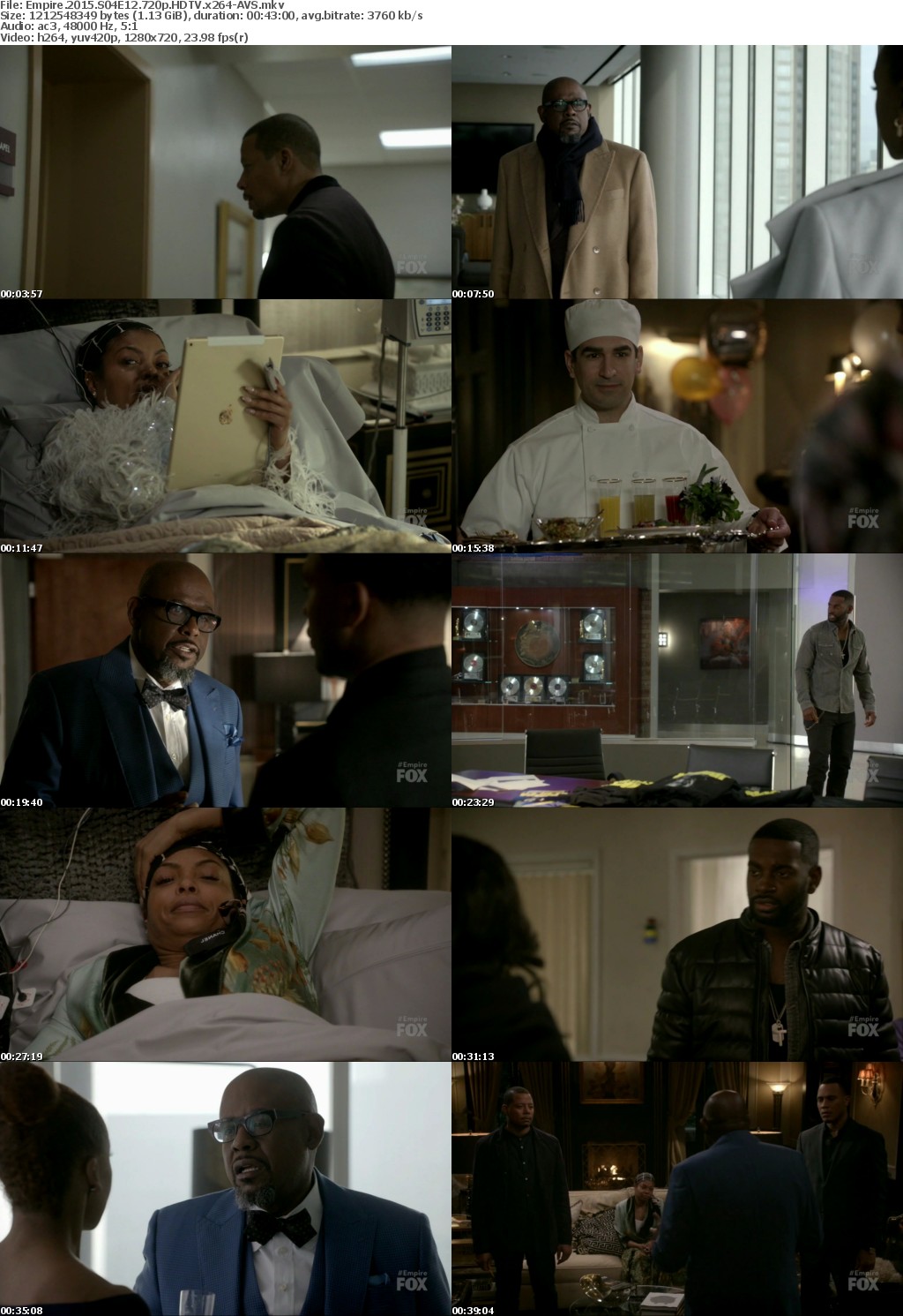 Empire 2015 S04E12 720p HDTV x264-AVS Empire 2015 S04E12 720p HDTV x264-AVS