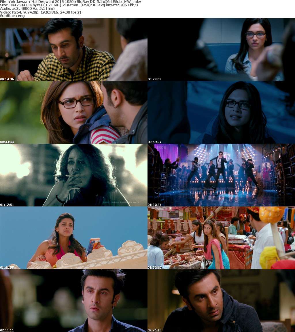 Yeh Jawaani Hai Deewani (2013) 1080p BluRay DD 5.1 x264 ESub MW