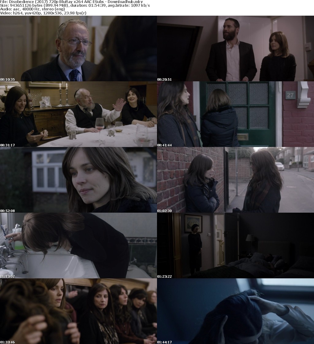 Disobedience (2017) 720p BluRay x264 AAC ESubs - Downloadhub