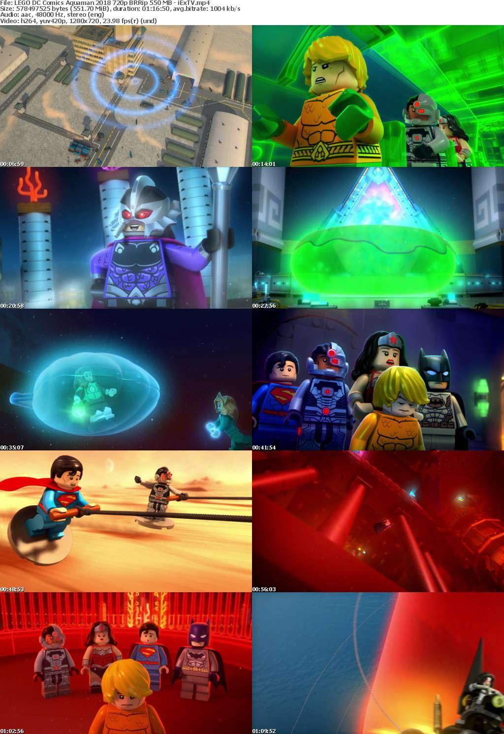 LEGO DC Comics Super Heroes: Aquaman - Rage of Atlantis (2018) 720p BRRip 550 MB - iExTV