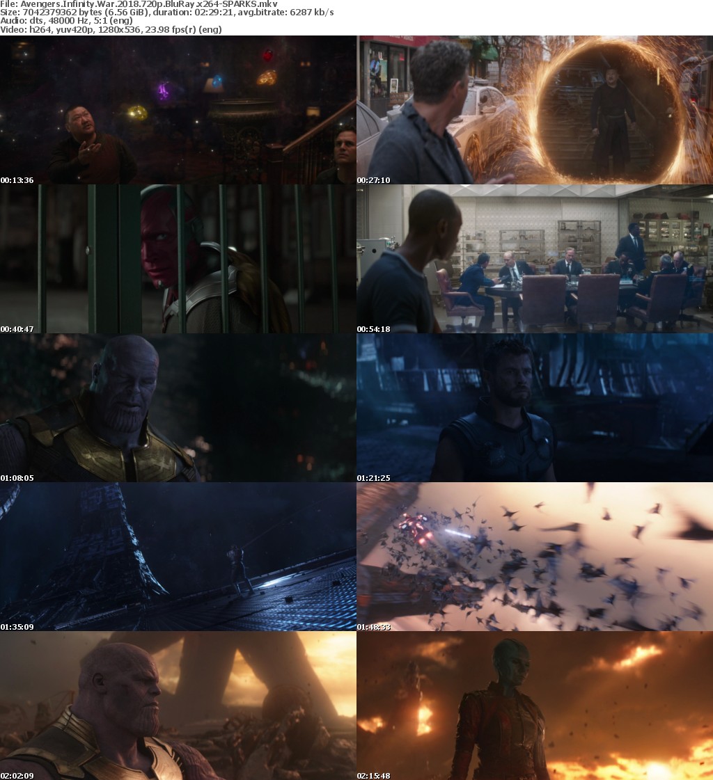 Avengers Infinity War (2018) 720p BluRay x264-SPARKS Avengers Infinity War (2018) 720p BluRay x264-SPARKS