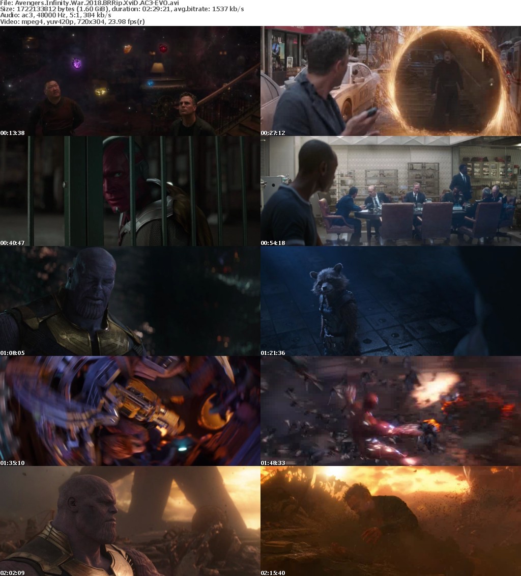 Avengers Infinity War (2018) BRRip XviD AC3-EVO Avengers Infinity War (2018) BRRip XviD AC3-EVO