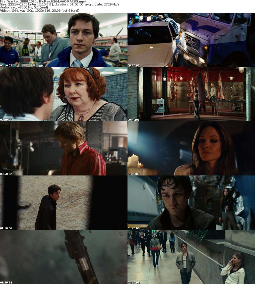 Wanted 2008 1080p BluRay H264 AAC-RARBG Wanted 2008 1080p BluRay H264 AAC-RARBG