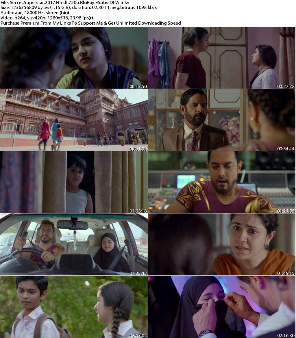 Secret Superstar (2017) Hindi 720p BluRay ESubs-DLW