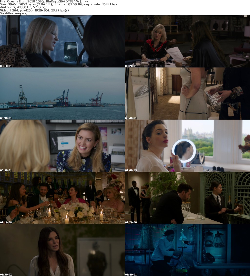 Oceans Eight (2018) 1080p BluRay x264 DTS MW