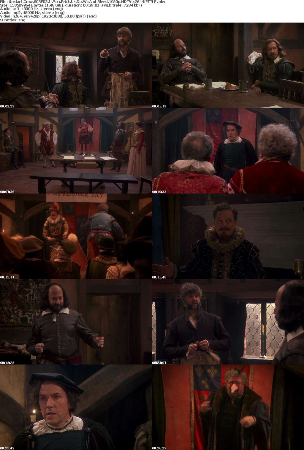 Upstart Crow S03E03 If You Prick Us Do We Not Bleed 1080p HDTV x264-KETTLE Upstart Crow S03E03 If You Prick Us Do We Not Bleed 1080p HDTV x264-KETTLE