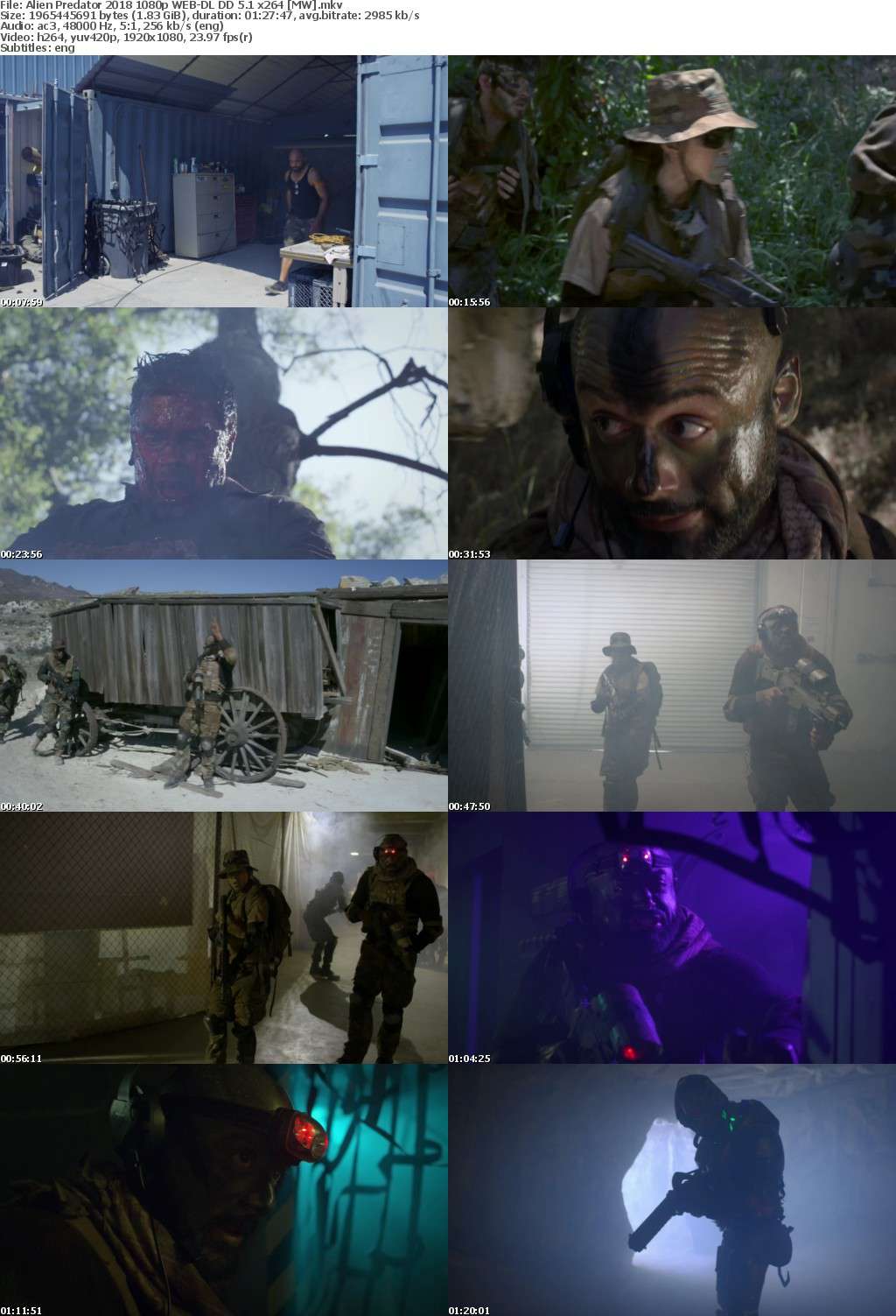 Alien Predator (2018) 1080p WEB-DL DD 5.1 x264 MW