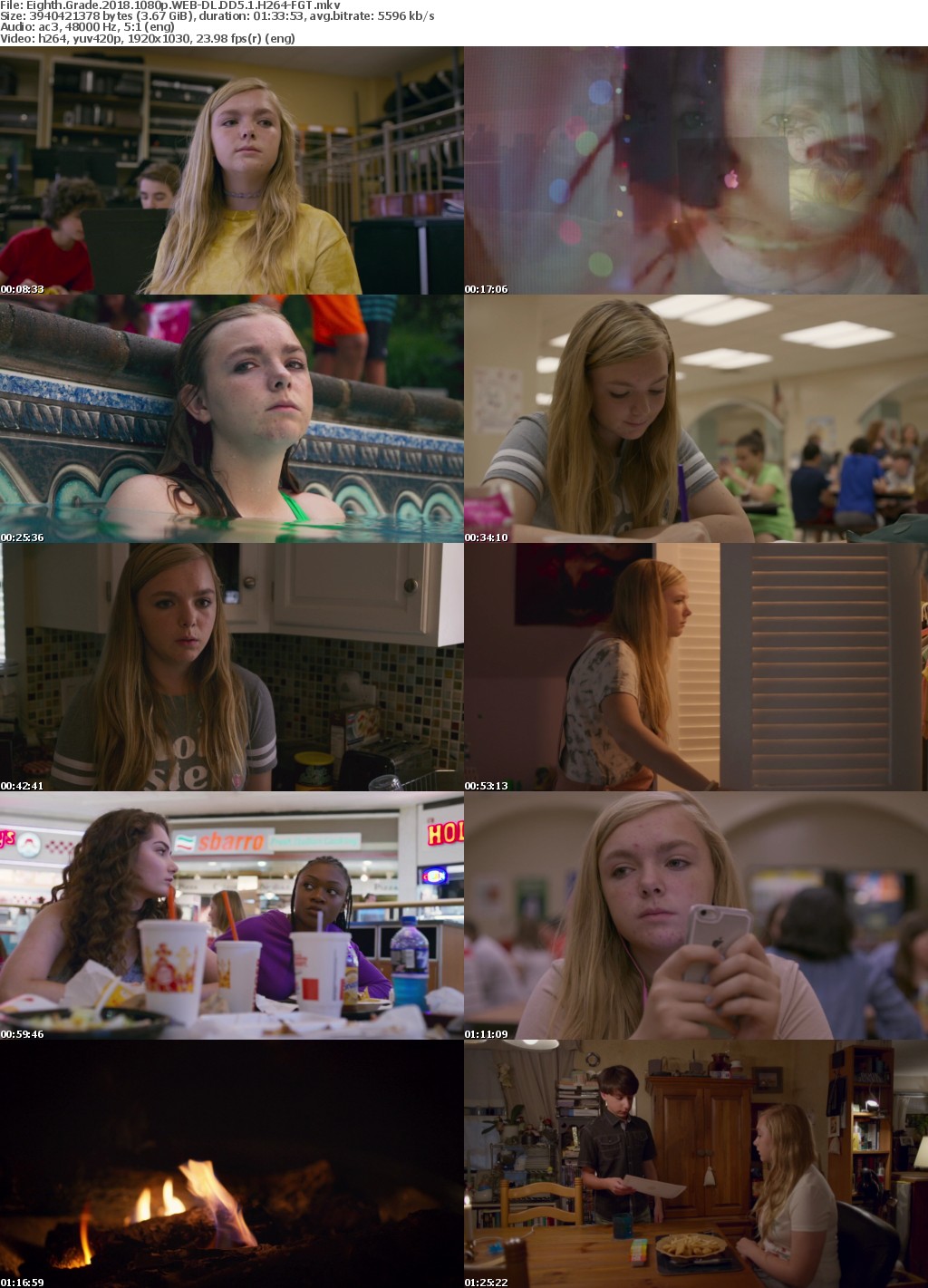 Eighth Grade (2018) 1080p WEB-DL DD5.1 H264-FGT