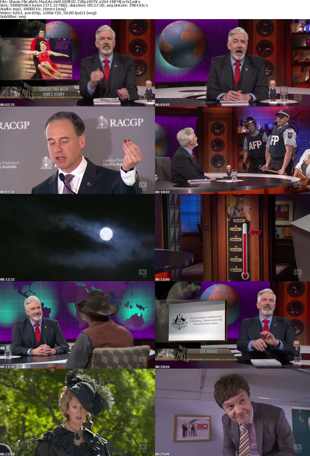 Shaun Micallefs Mad As Hell S09E02 720p HDTV x264-CBFM Shaun Micallefs Mad As Hell S09E02 720p HDTV x264-CBFM