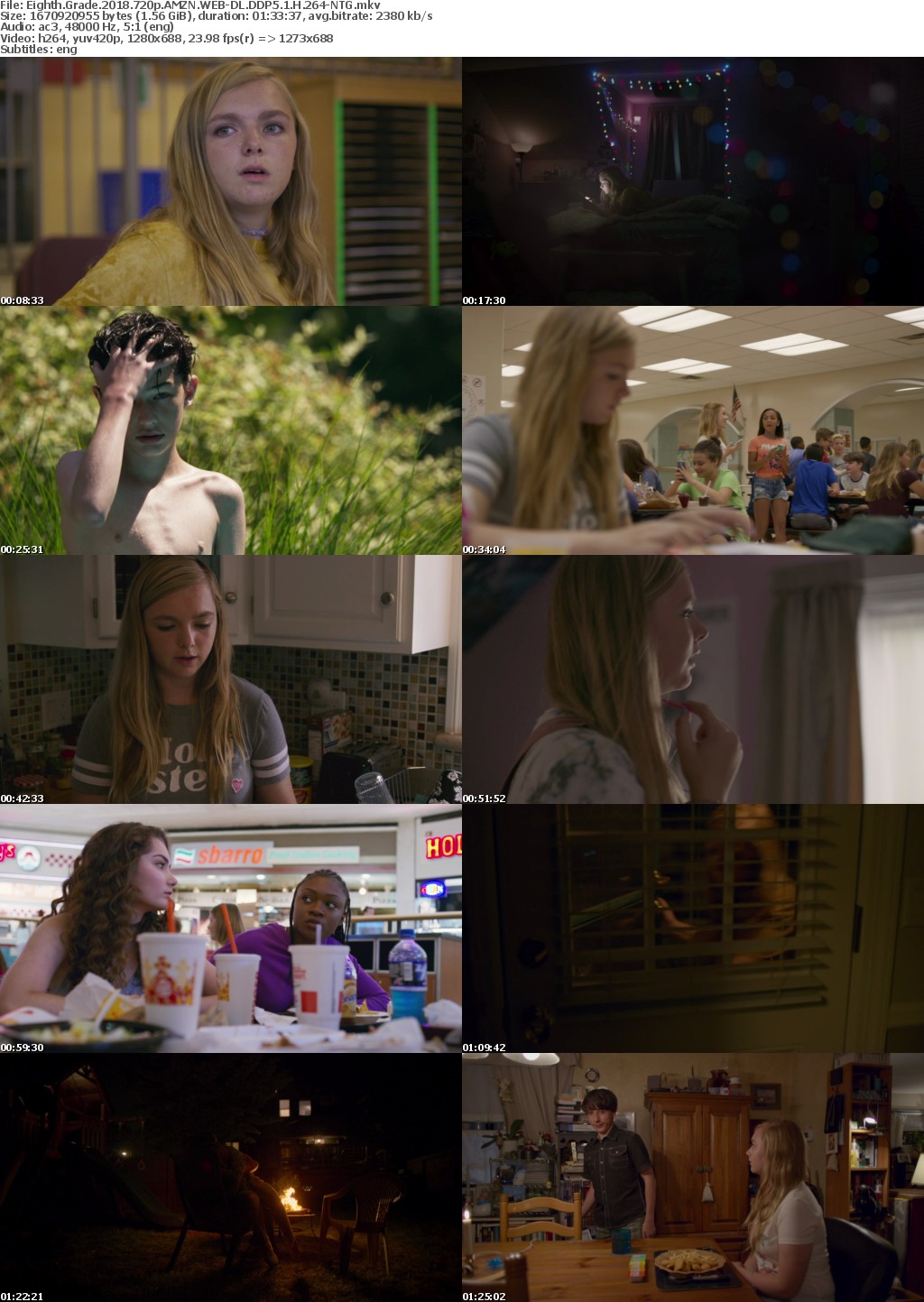 Eighth Grade (2018) 720p AMZN WEB-DL DDP5.1 H264-NTG