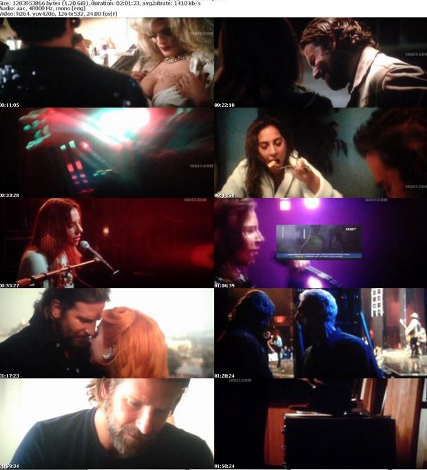 A Star Is Born (2018) English HDCAMRip - 720p -x264 -AAC 1 2GB SM