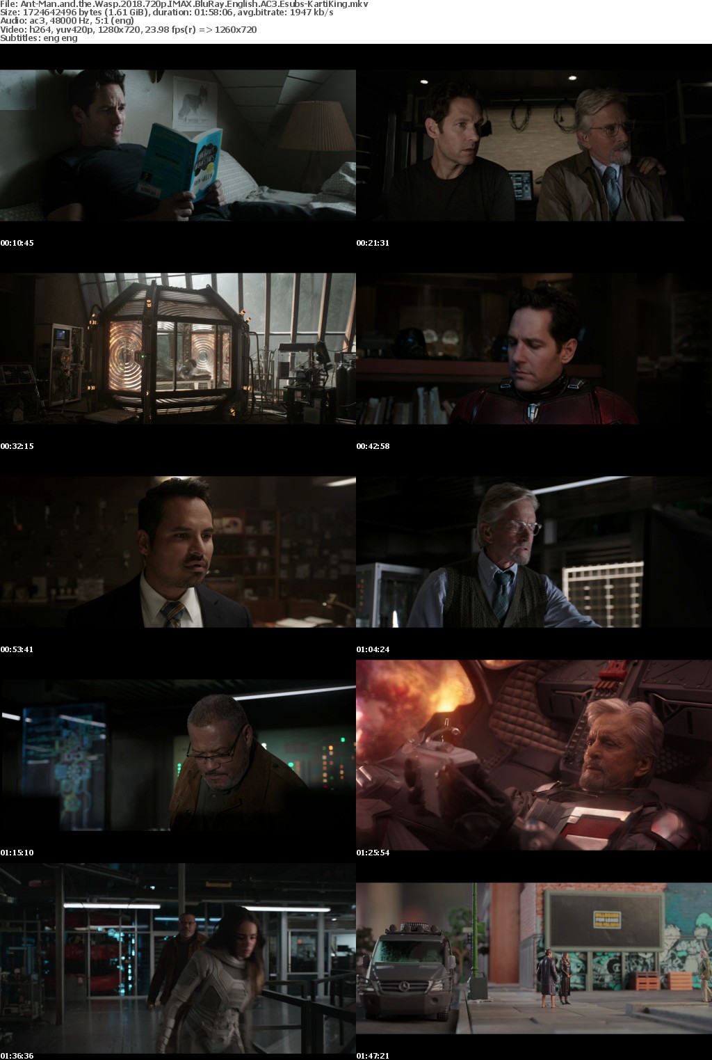 Ant-Man and the Wasp (2018) 720p IMAX BluRay English AC3 Esubs-KartiKing EXCLUSIVE