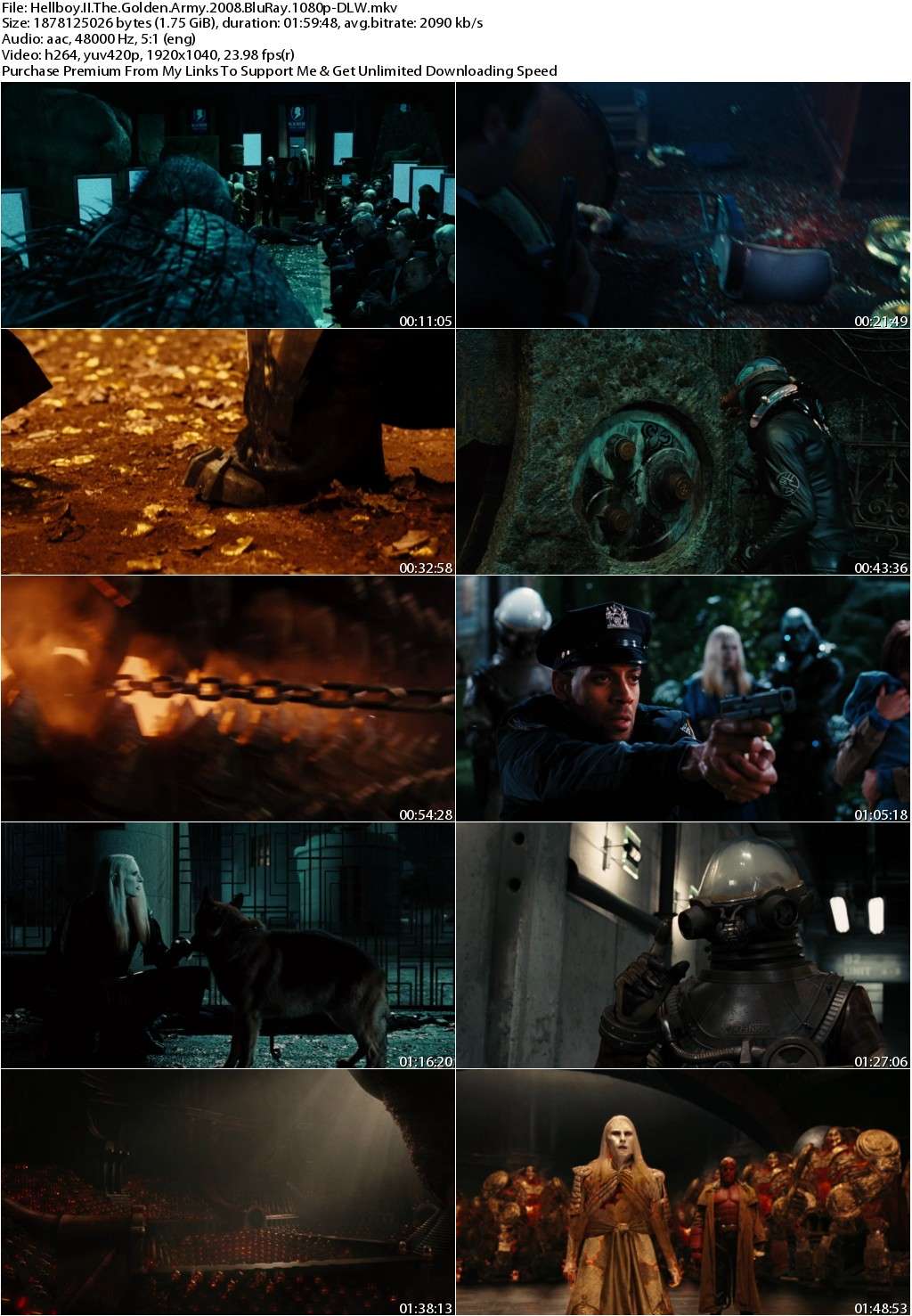 Hellboy 2 The Golden Army (2008) 1080p BRRip x264-DLW