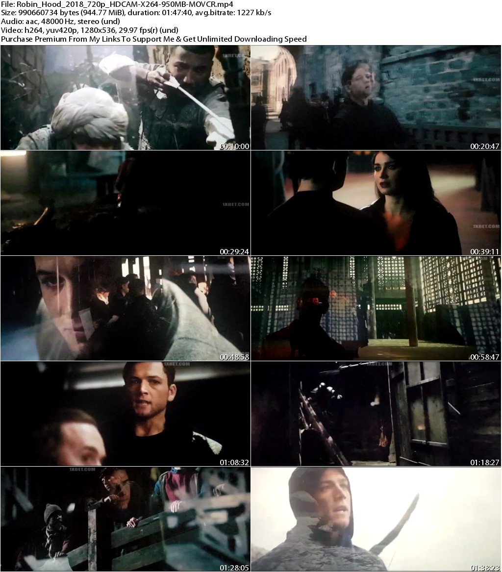 Robin Hood (2018) 720p HDCAM-X264-950MB-MOVCR