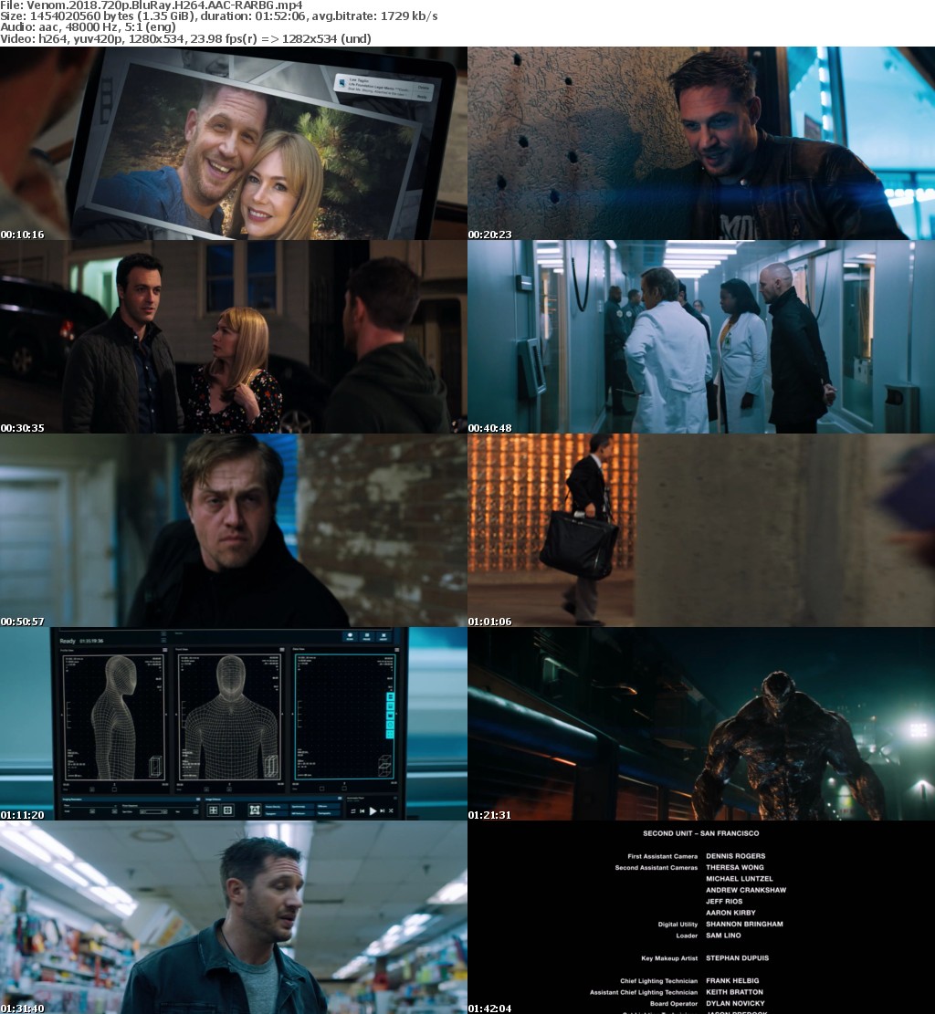 Venom (2018) 720p BluRay H264 AAC-RARBG