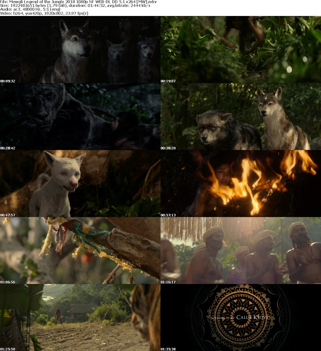 Mowgli Legend of the Jungle (2018) 1080p NF WEB-DL DD 5.1 x264 MW