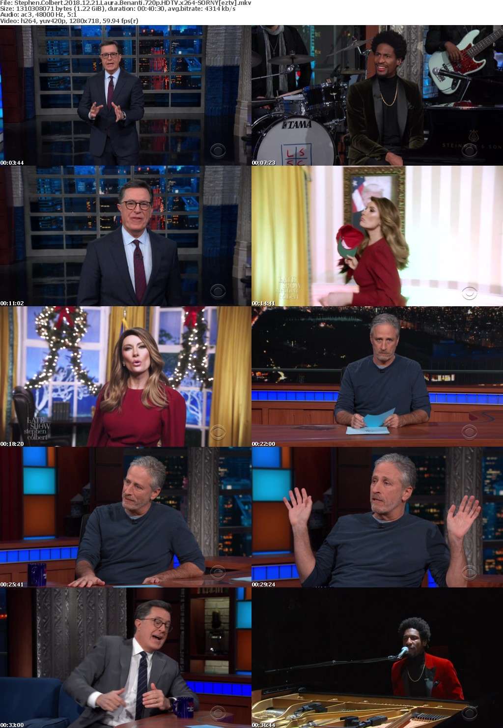 Stephen Colbert (2018) 12 21 Laura Benanti 720p HDTV x264-SORNY