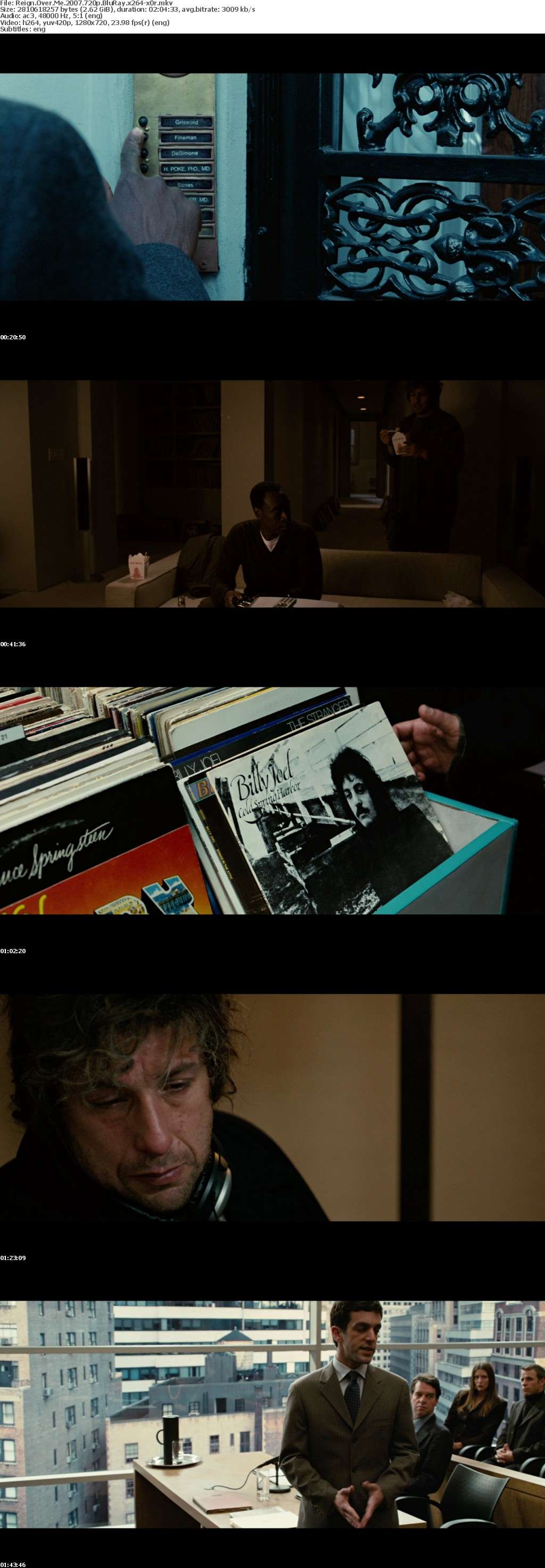 Reign Over Me 2007 720p BluRay x264-x0r Reign Over Me 2007 720p BluRay x264-x0r