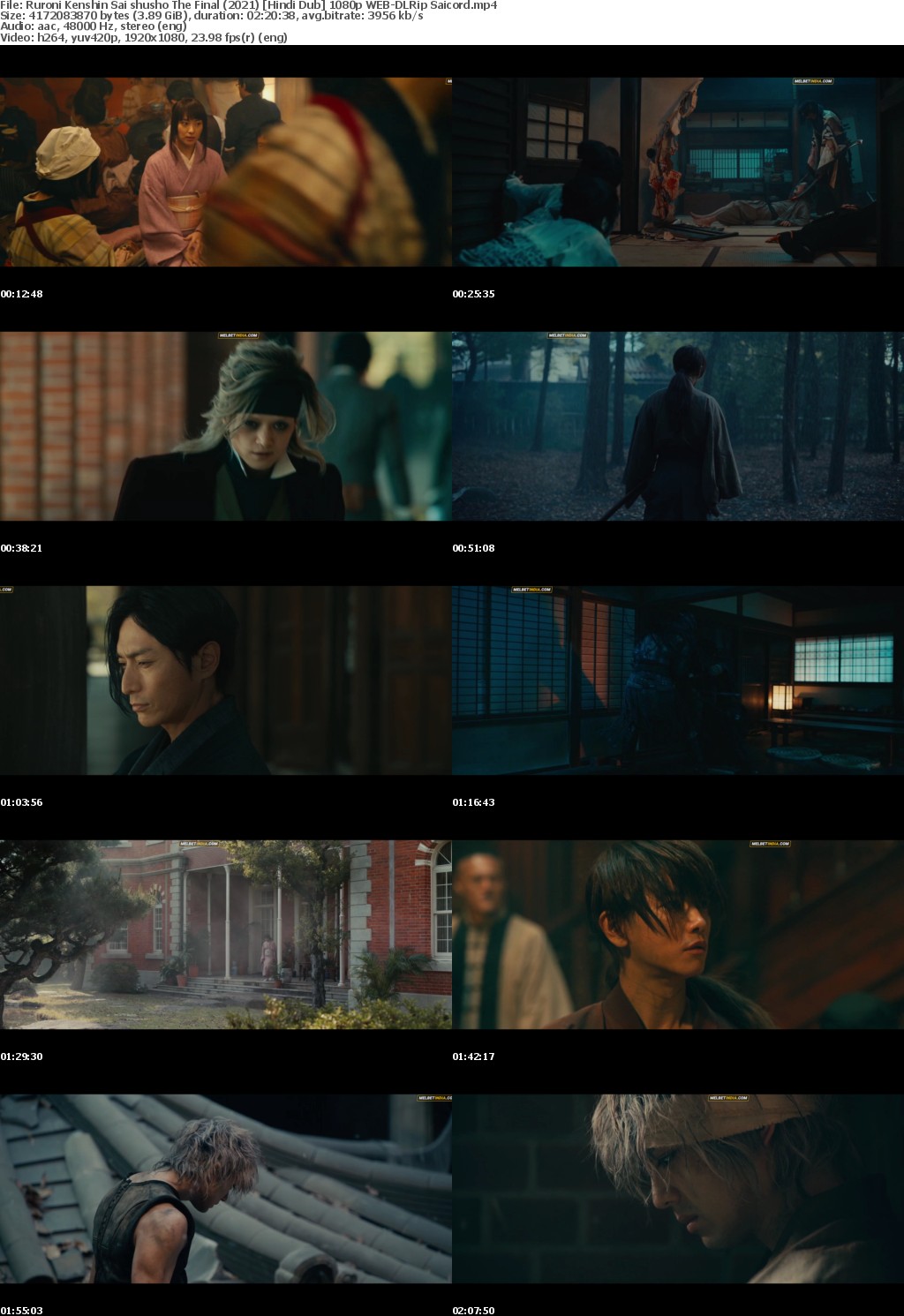 Rurouni Kenshin: The Final (Ruroni Kenshin: Sai shusho - The Final) (2021) Hindi Dub 1080p WEB-DLRip Saicord