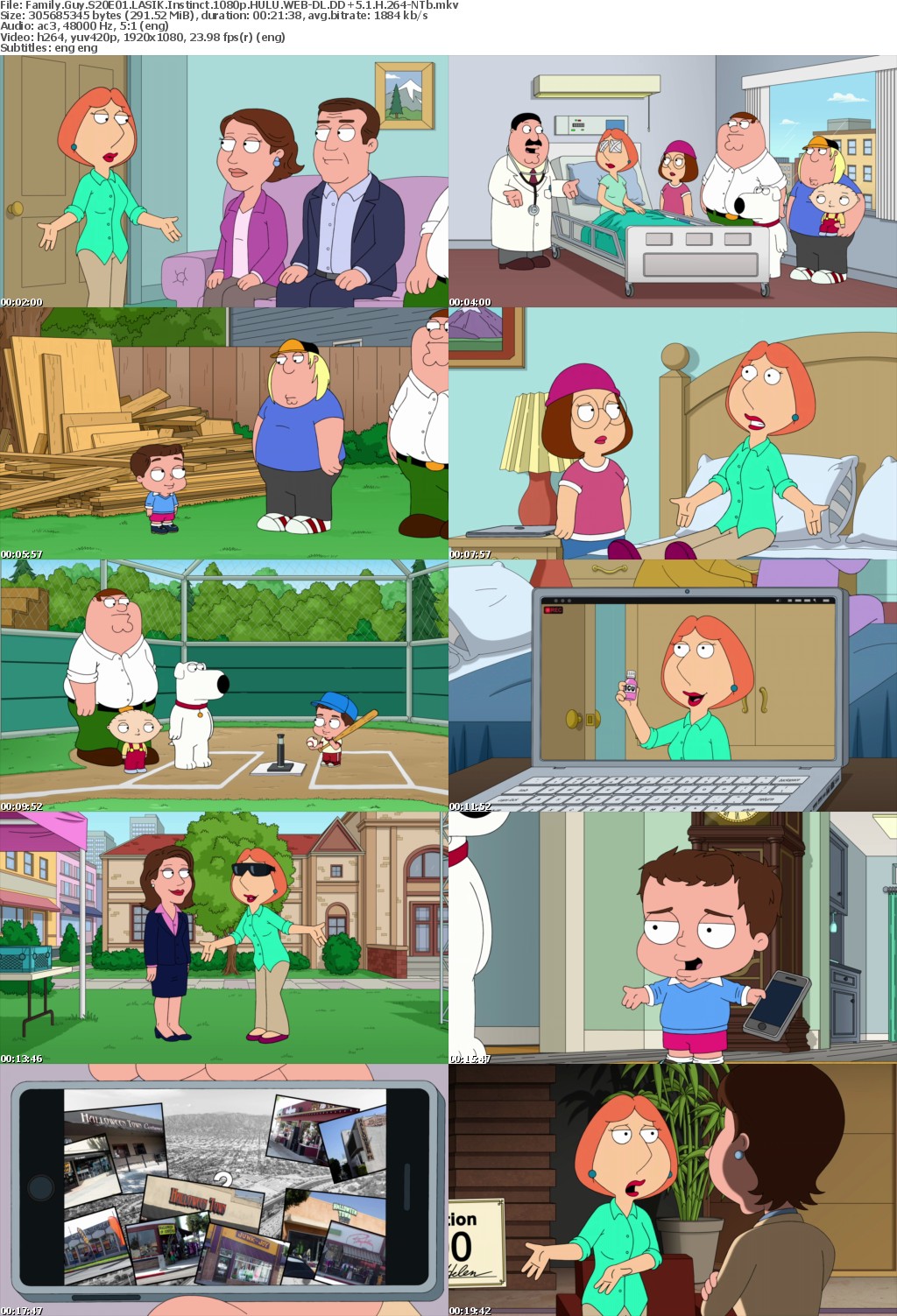 Family Guy S20E01 LASIK Instinct 1080p HULU WEBRip DDP5 1 x264-NTb