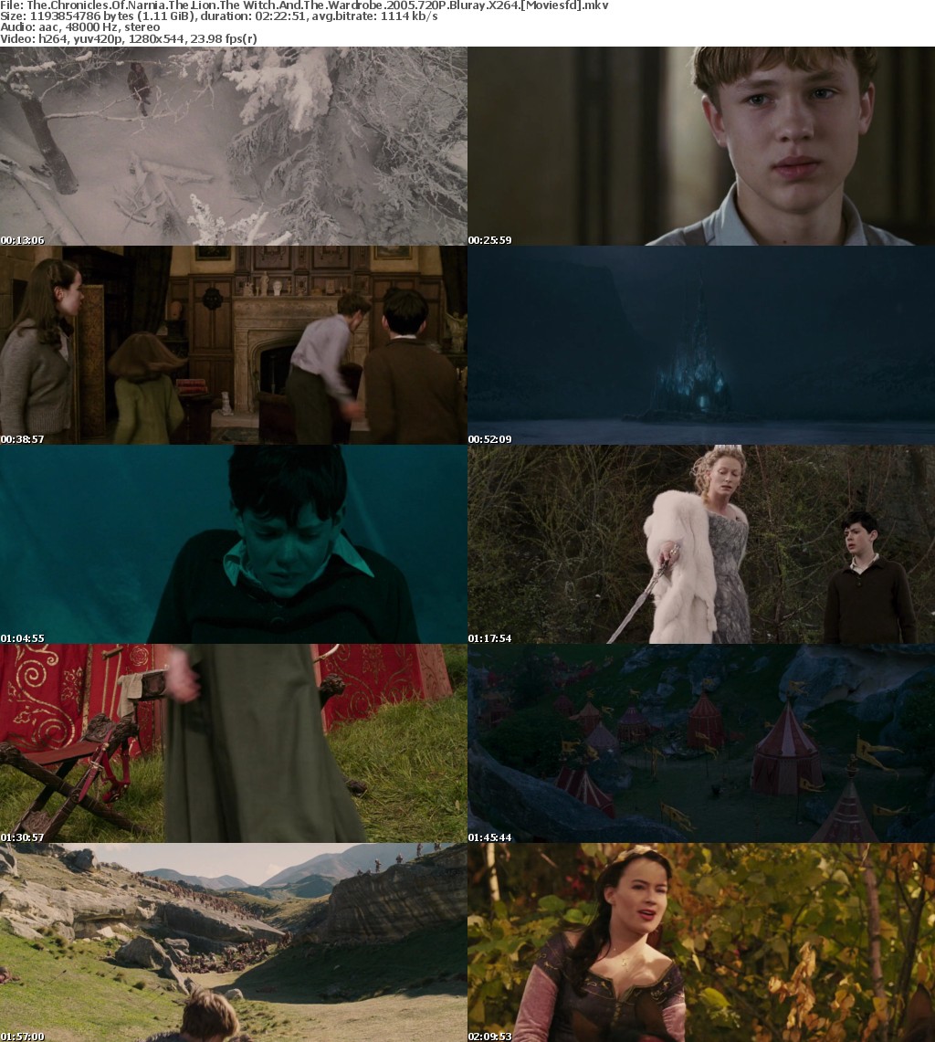 The Chronicles of Narnia the Lion the Witch and the Wardrobe (2005) 720p BluRay X264 MoviesFD