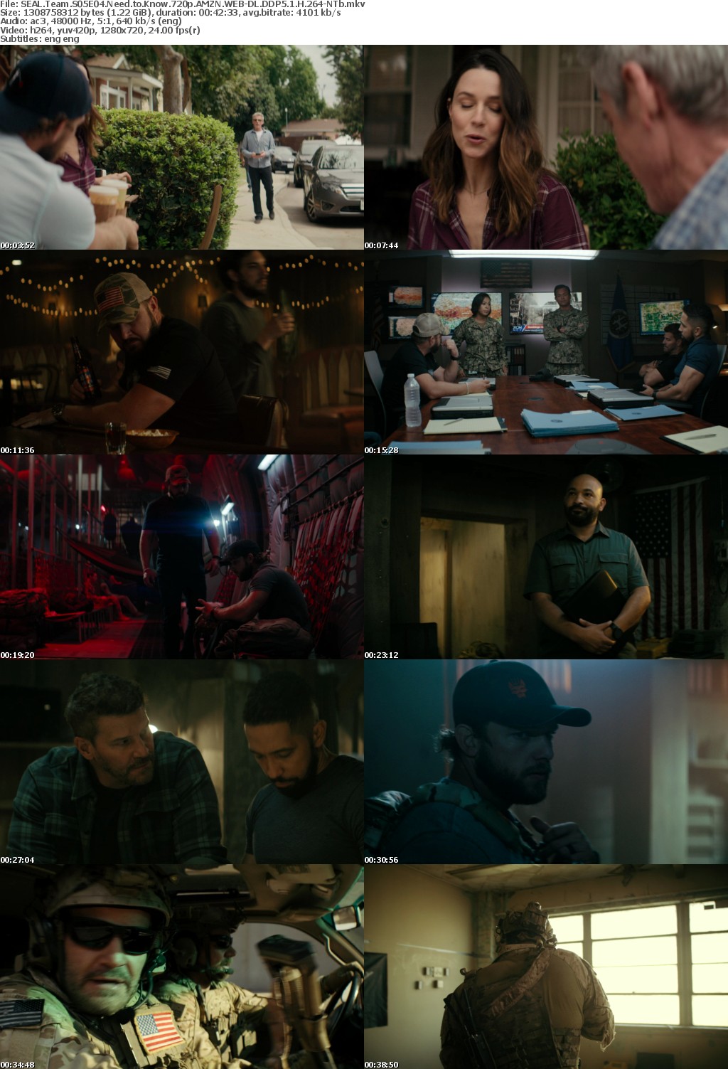 SEAL Team S05E04 Need to Know 720p AMZN WEBRip DDP5 1 x264-NTb