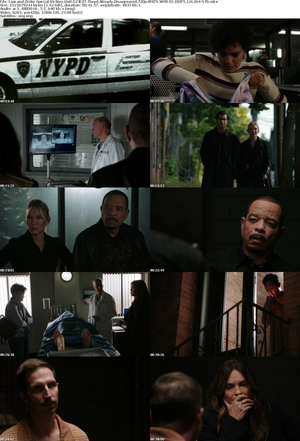 Law and Order SVU S23E07 Theyd Already Disappeared 720p AMZN WEBRip DDP5 1 x264-BTN