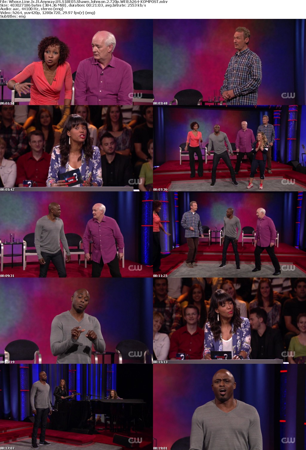 Whose Line Is It Anyway US S18E05 Shawn Johnson 2 720p WEB h264-KOMPOST