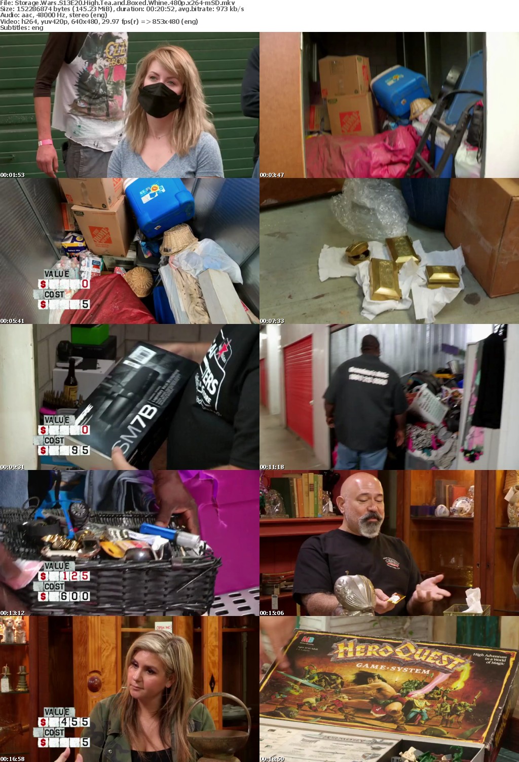 Storage Wars S13E20 High Tea and Boxed Whine 480p x264-mSD