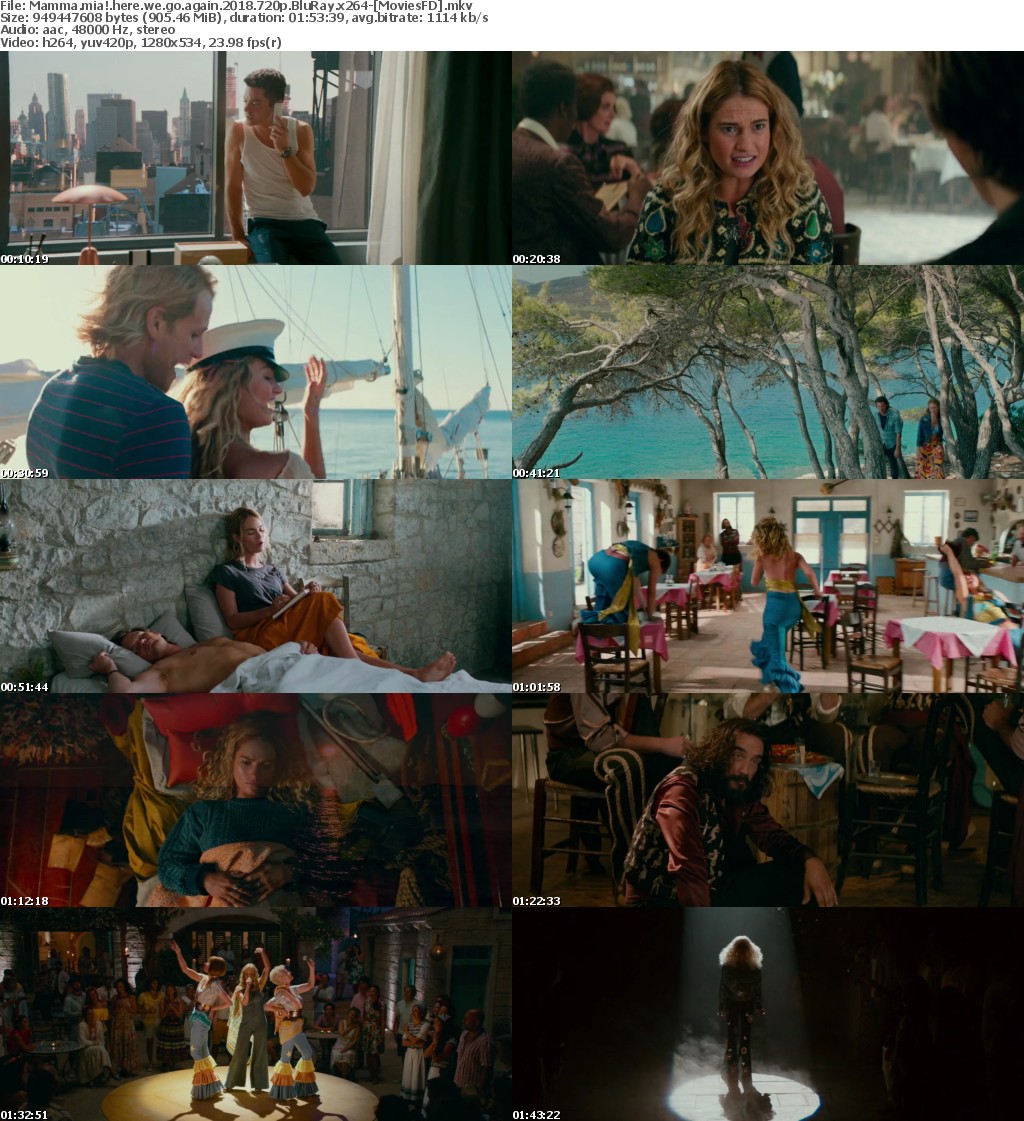 Mamma Mia! Here We Go Again (2018) 720p BluRay x264- MoviesFD