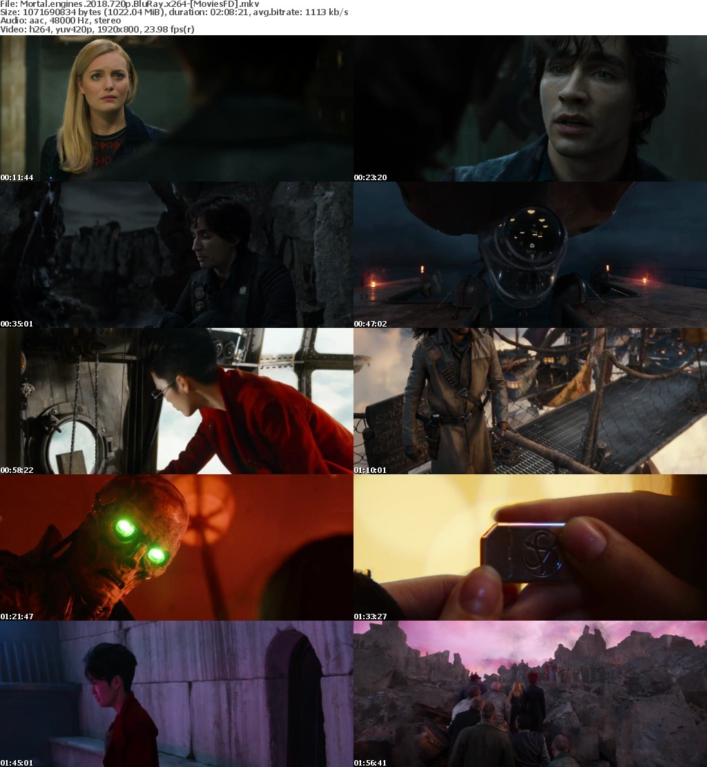 Mortal Engines (2018) 720p BluRay x264- MoviesFD