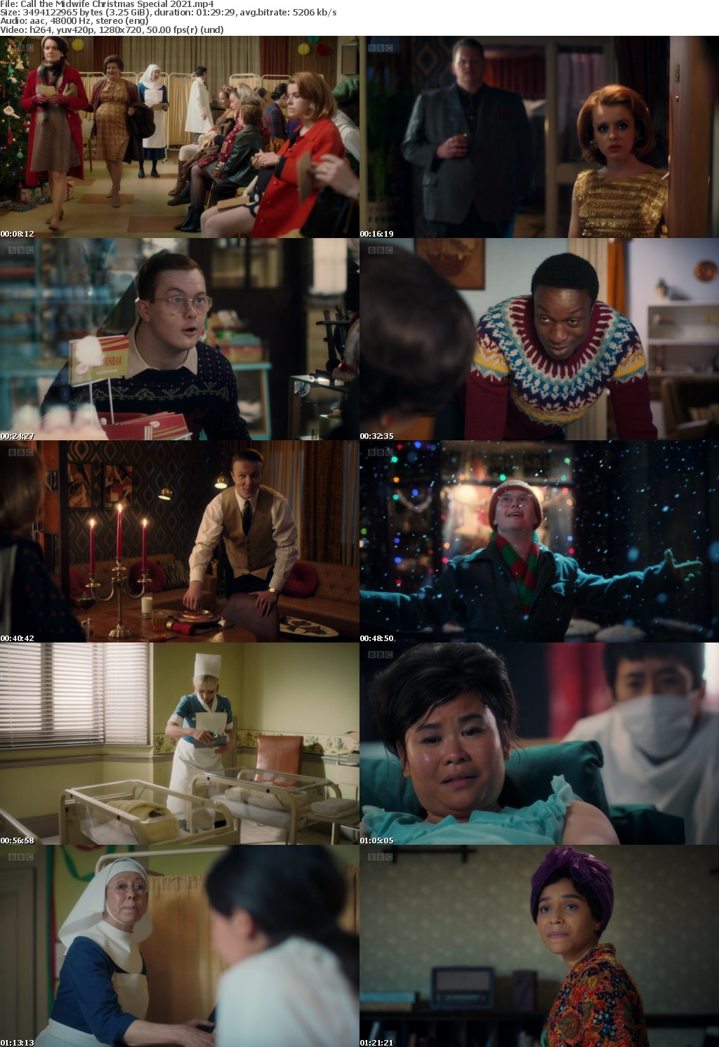 Call the Midwife Christmas Special 2021 (1280x720p HD, 50fps, soft Eng subs)