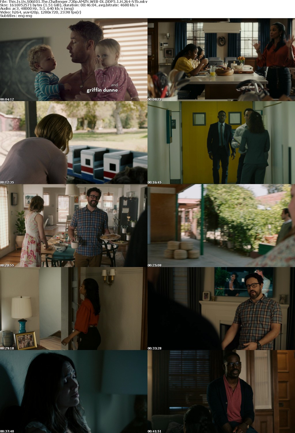 This is Us S06E01 The Challenger 720p AMZN WEBRip DDP5 1 x264-NTb