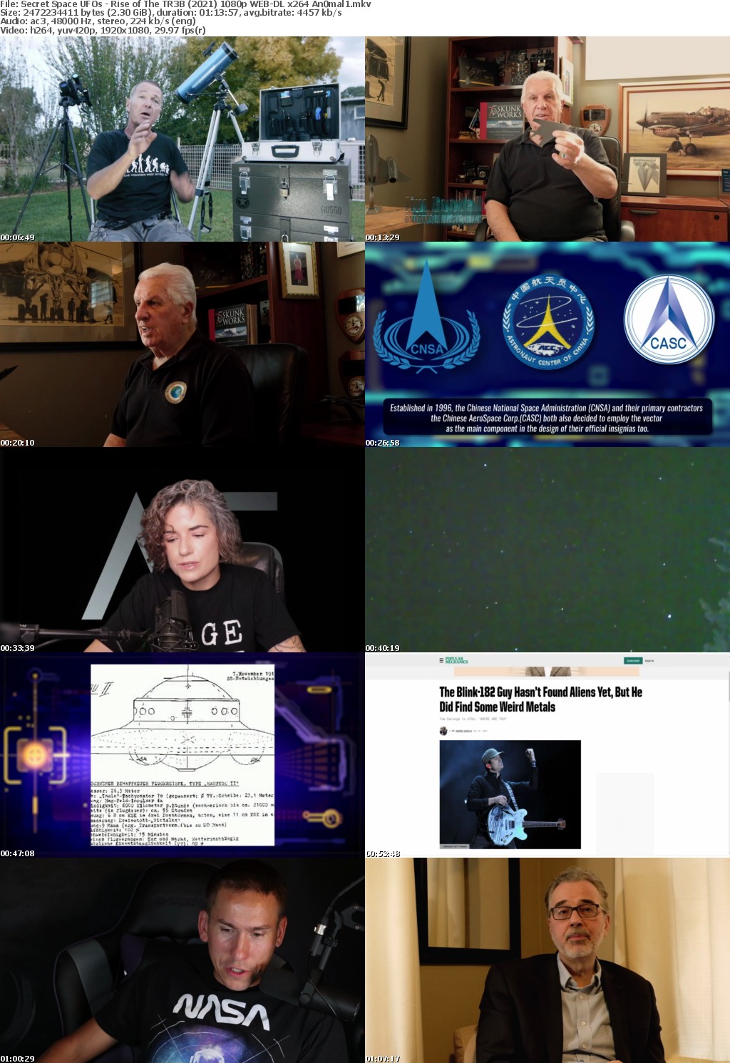 Secret Space UFOs - Rise of The TR3B (2021) 1080p WEB-DL x264 An0mal1