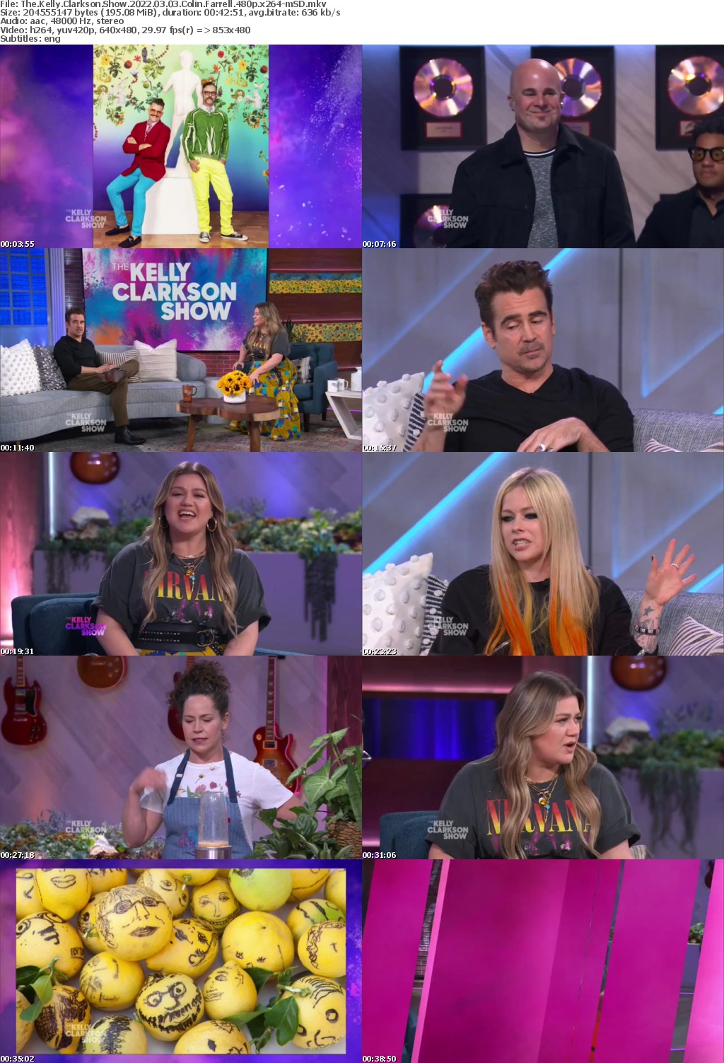 The Kelly Clarkson Show 2022 03 03 Colin Farrell 480p x264-mSD