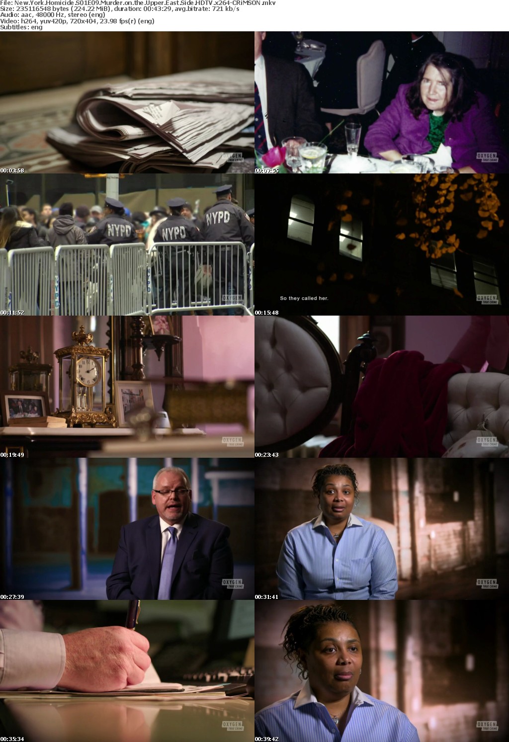 New York Homicide S01E09 Murder on the Upper East Side HDTV x264-CRiMSON