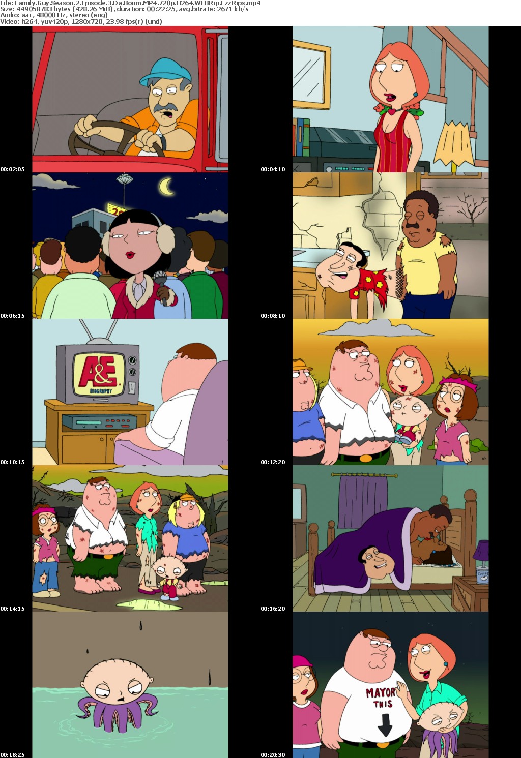 Family Guy Season 2 Episode 3 Da Boom MP4 720p H264 WEBRip EzzRips