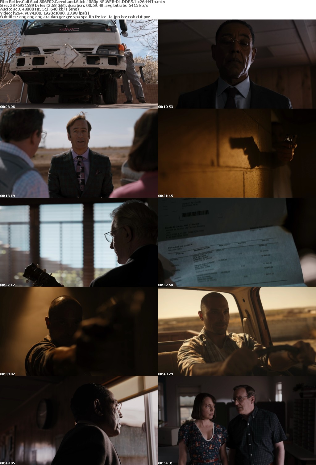 Better Call Saul S06E02 Carrot and Stick 1080p NF WEBRip DDP5 1 x264-NTb