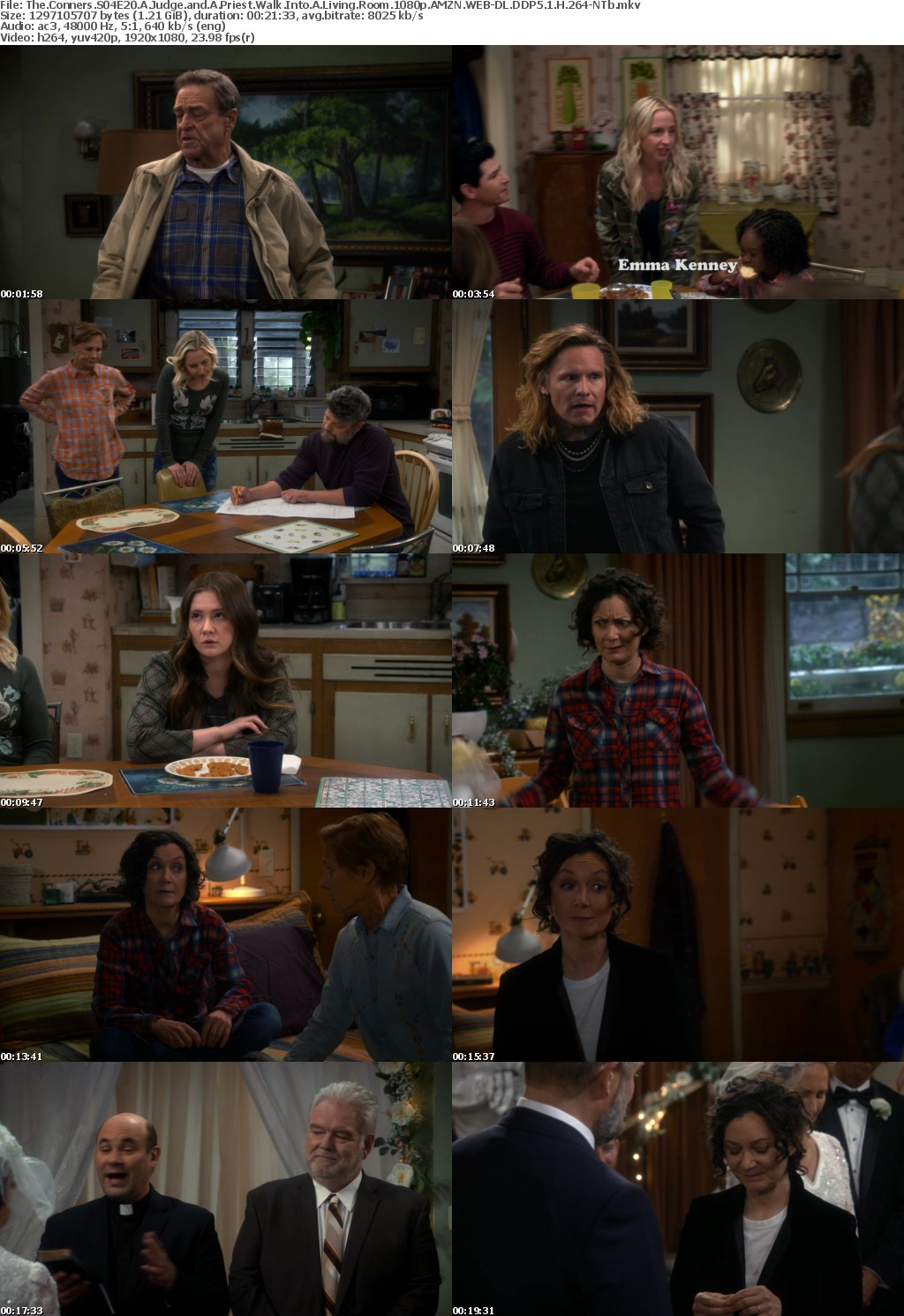 The Conners S04E20 A Judge and A Priest Walk Into A Living Room 1080p AMZN WEBRip DDP5 1 x264-NTb