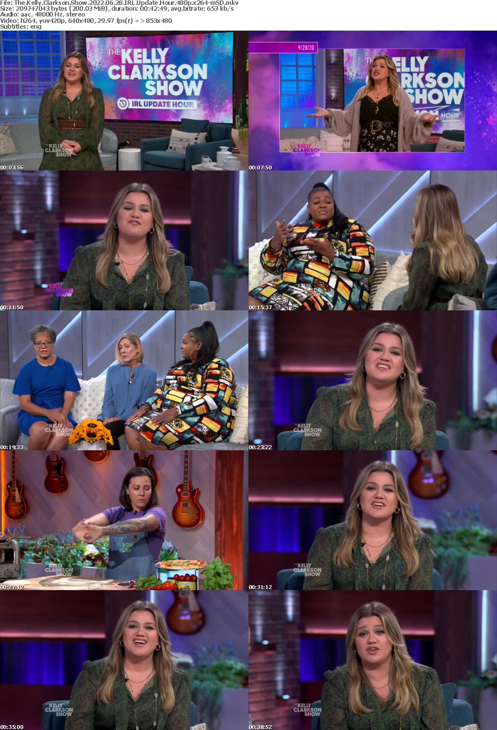 The Kelly Clarkson Show 2022 06 28 IRL Update Hour 480p x264-mSD