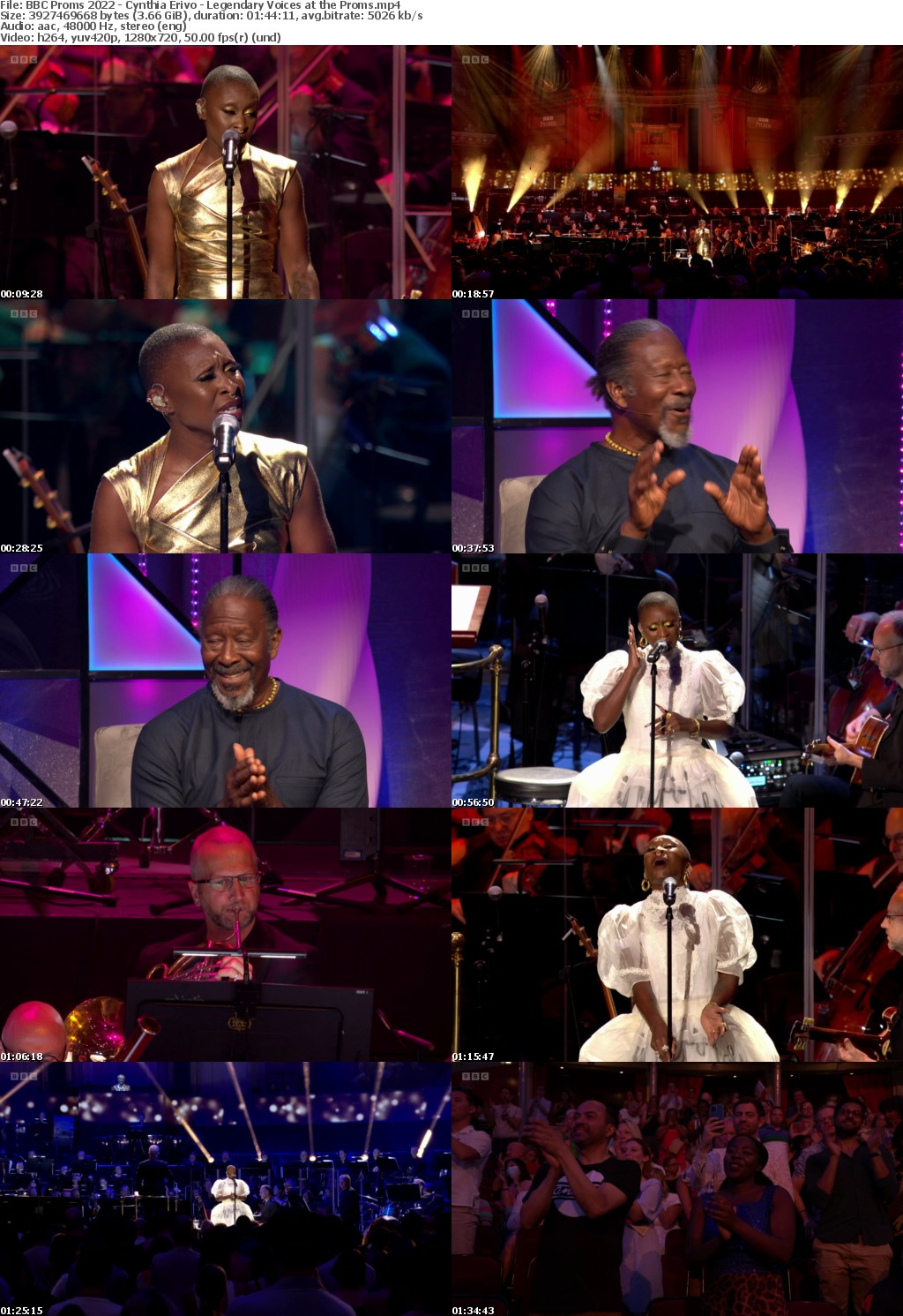 BBC Proms 2022 - Cynthia Erivo - Legendary Voices at the Proms (1280x720p HD, 50fps, soft Eng subs)