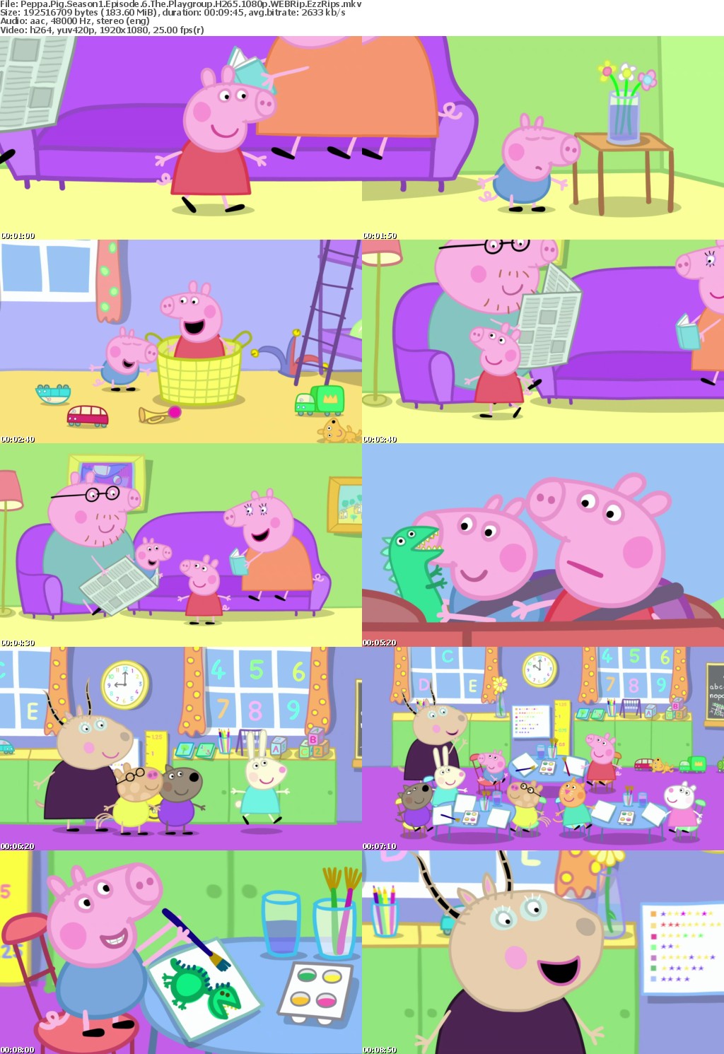 Peppa Pig Season 1 Episode 6 The Playgroup H265 1080p WEBRip EzzRips