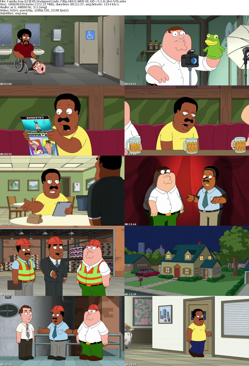 Family Guy S21E05 Unzipped Code 720p HULU WEBRip DDP5 1 x264-NTb