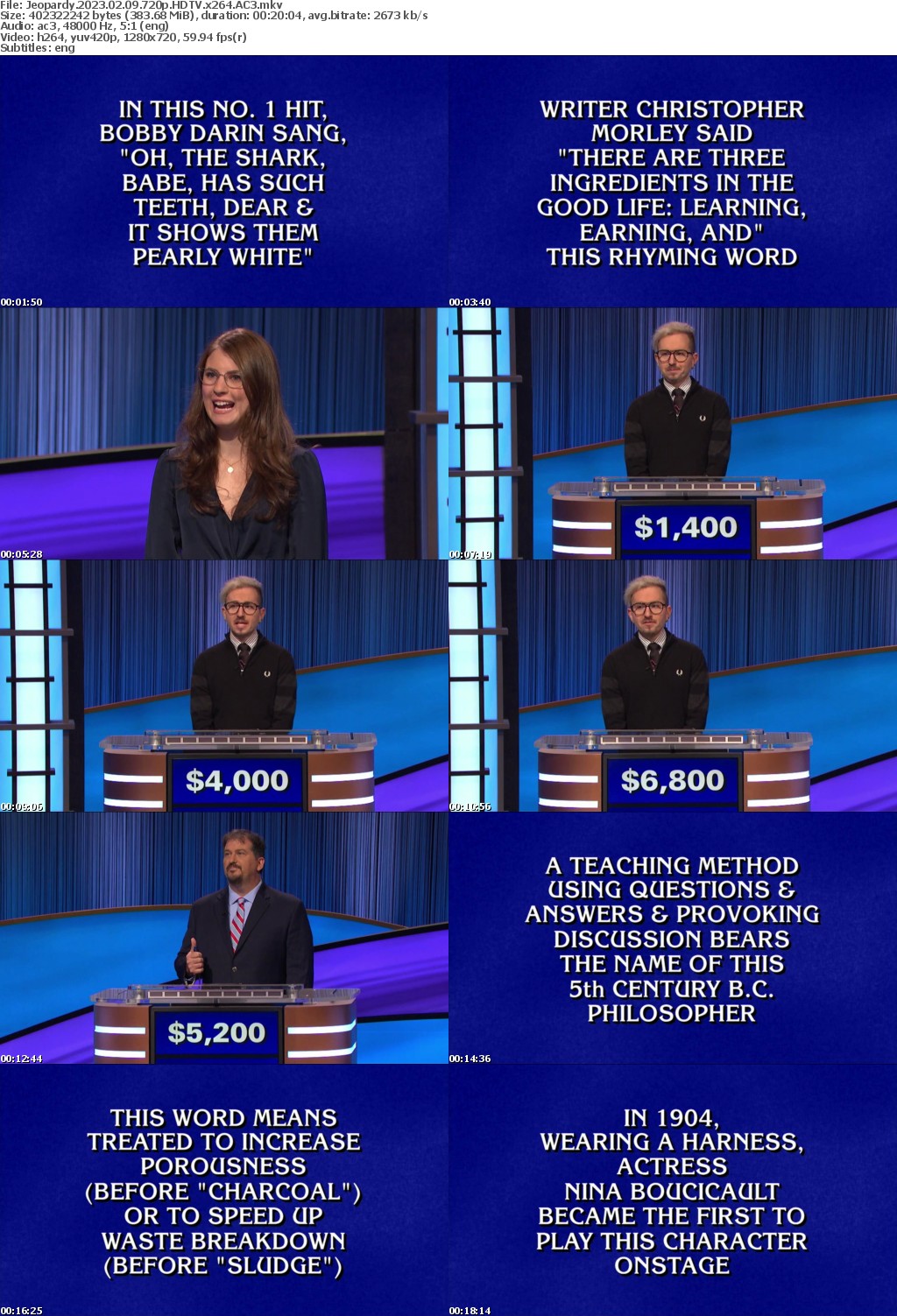 Jeopardy 2023 02 09 720p HDTV x264 AC3 atgoat