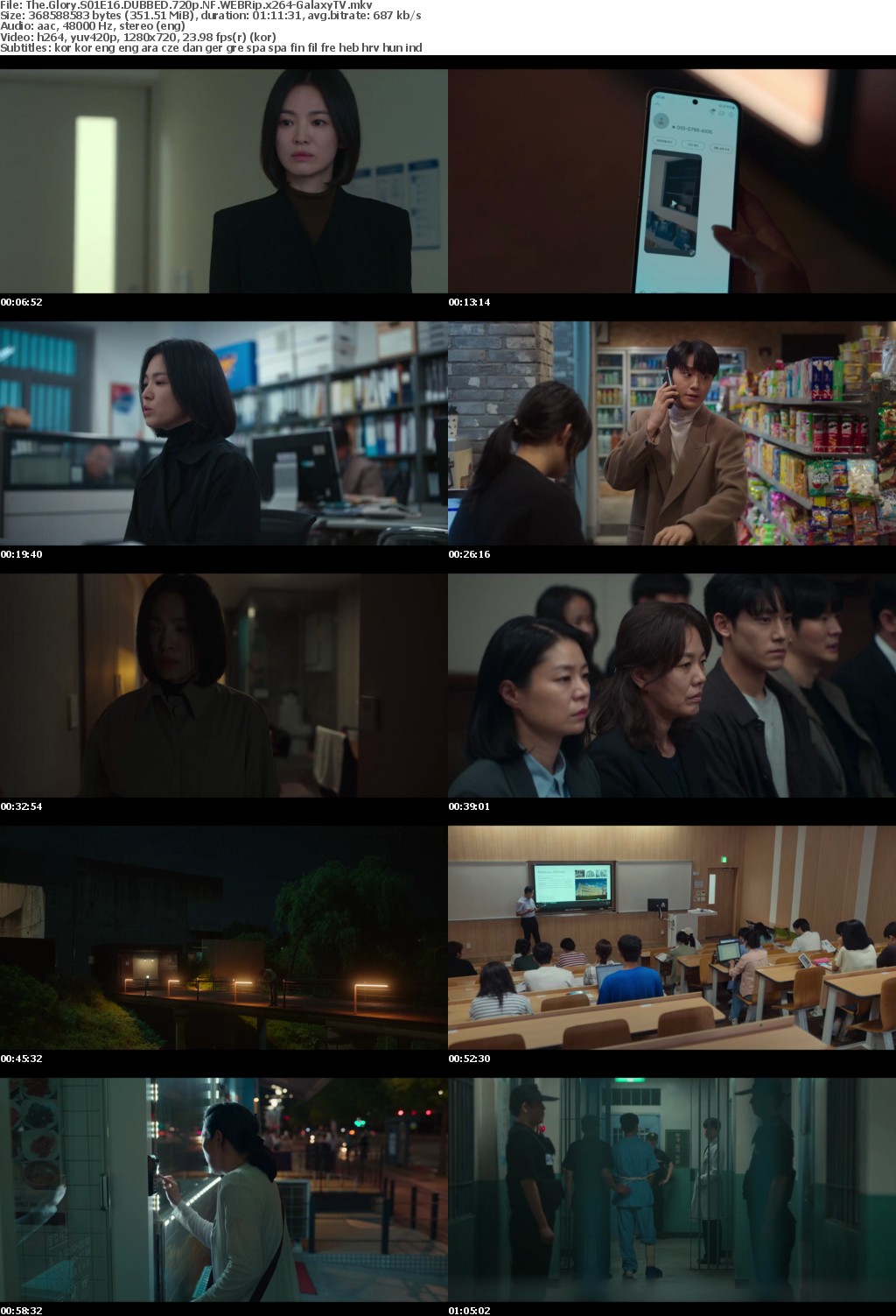 The Glory S01 COMPLETE DUBBED 720p NF WEBRip x264-GalaxyTV