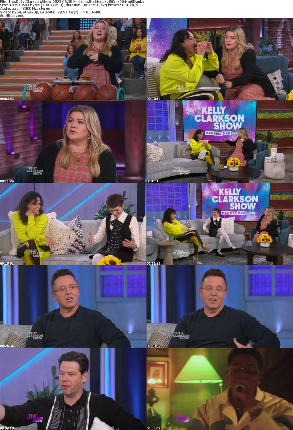 The Kelly Clarkson Show 2023 03 30 Michelle Rodriguez 480p x264-mSD