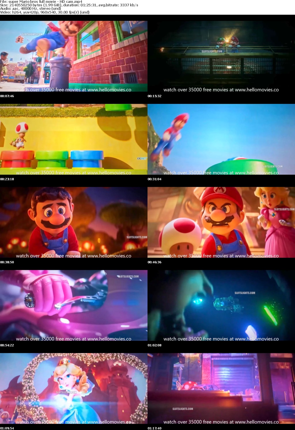 super Mario bros full movie- HD Cam