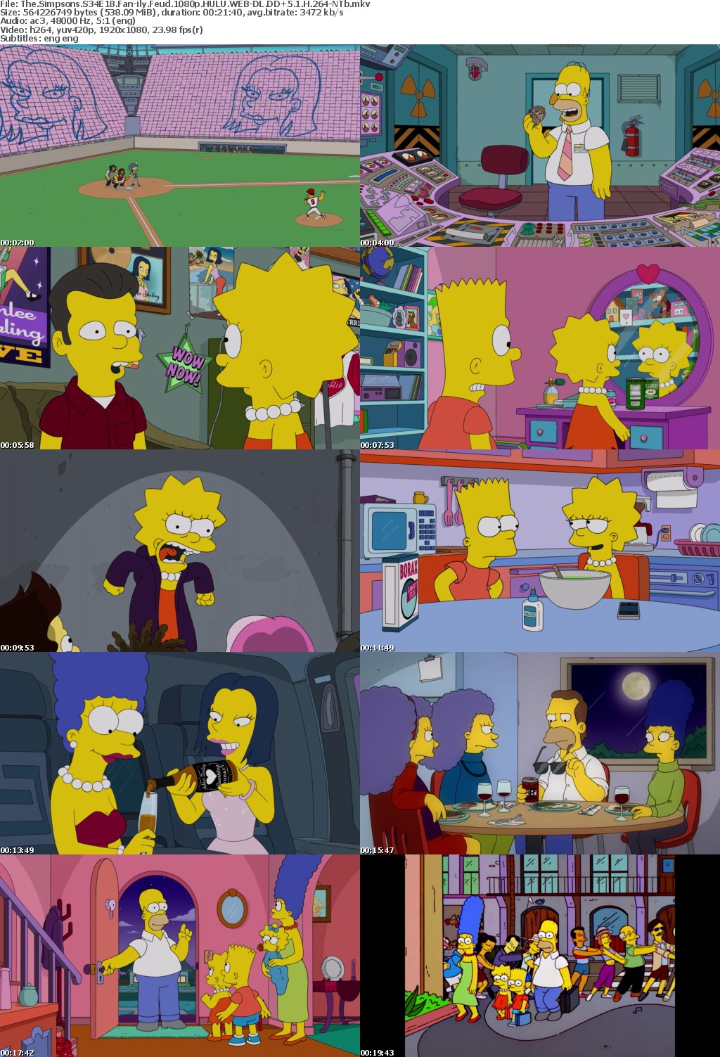 The Simpsons S34E18 Fan-ily Feud 1080p HULU WEBRip DDP5 1 x264-NTb