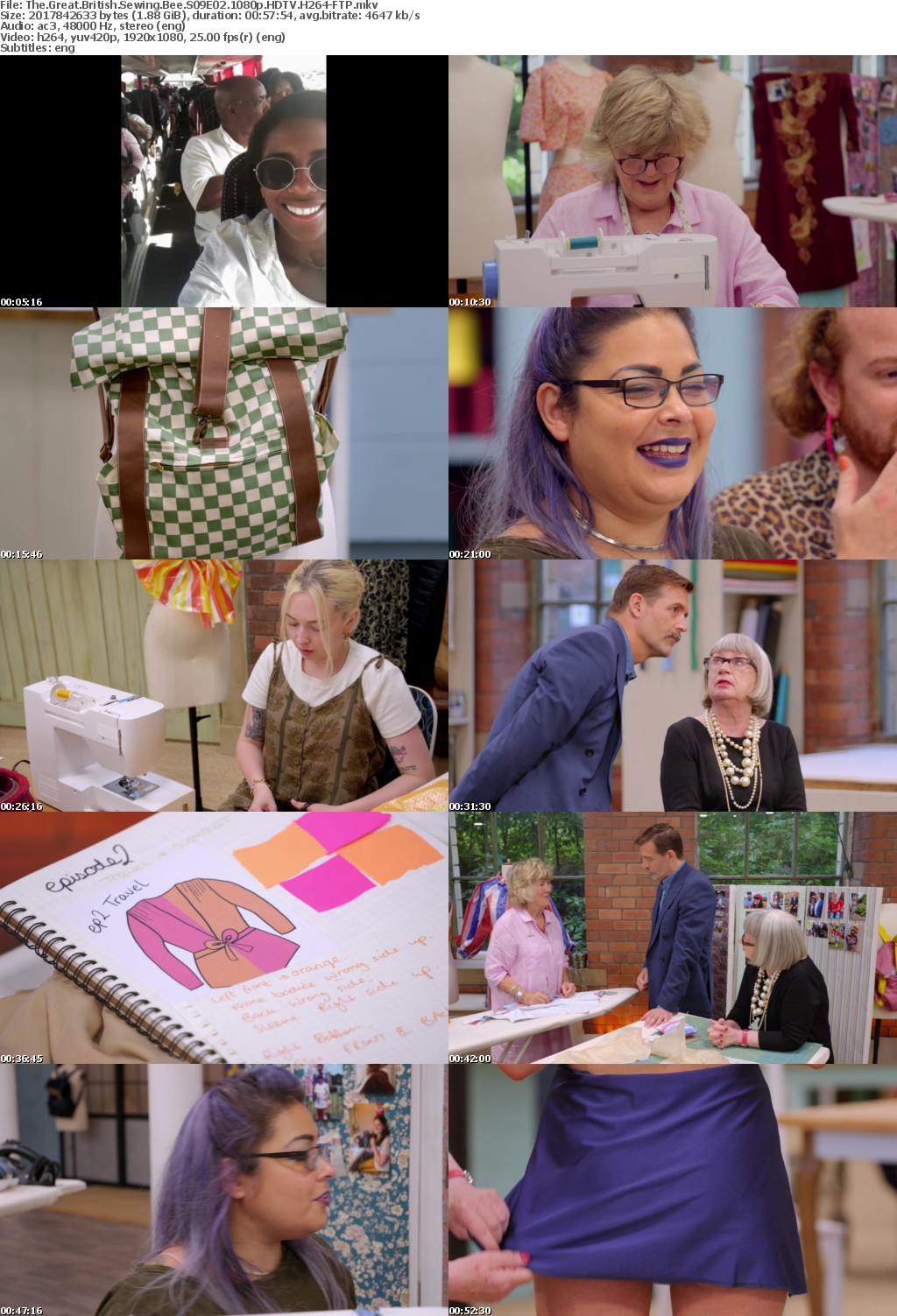 The Great British Sewing Bee S09E02 1080p HDTV H264-FTP